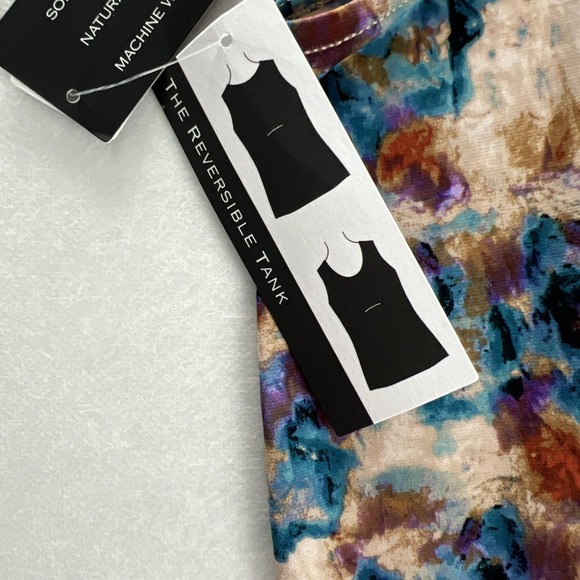 Investments Women Tank Soft Separates Blouse Plus Size 2X Abstract Multicolor G2 - Picture 7 of 16